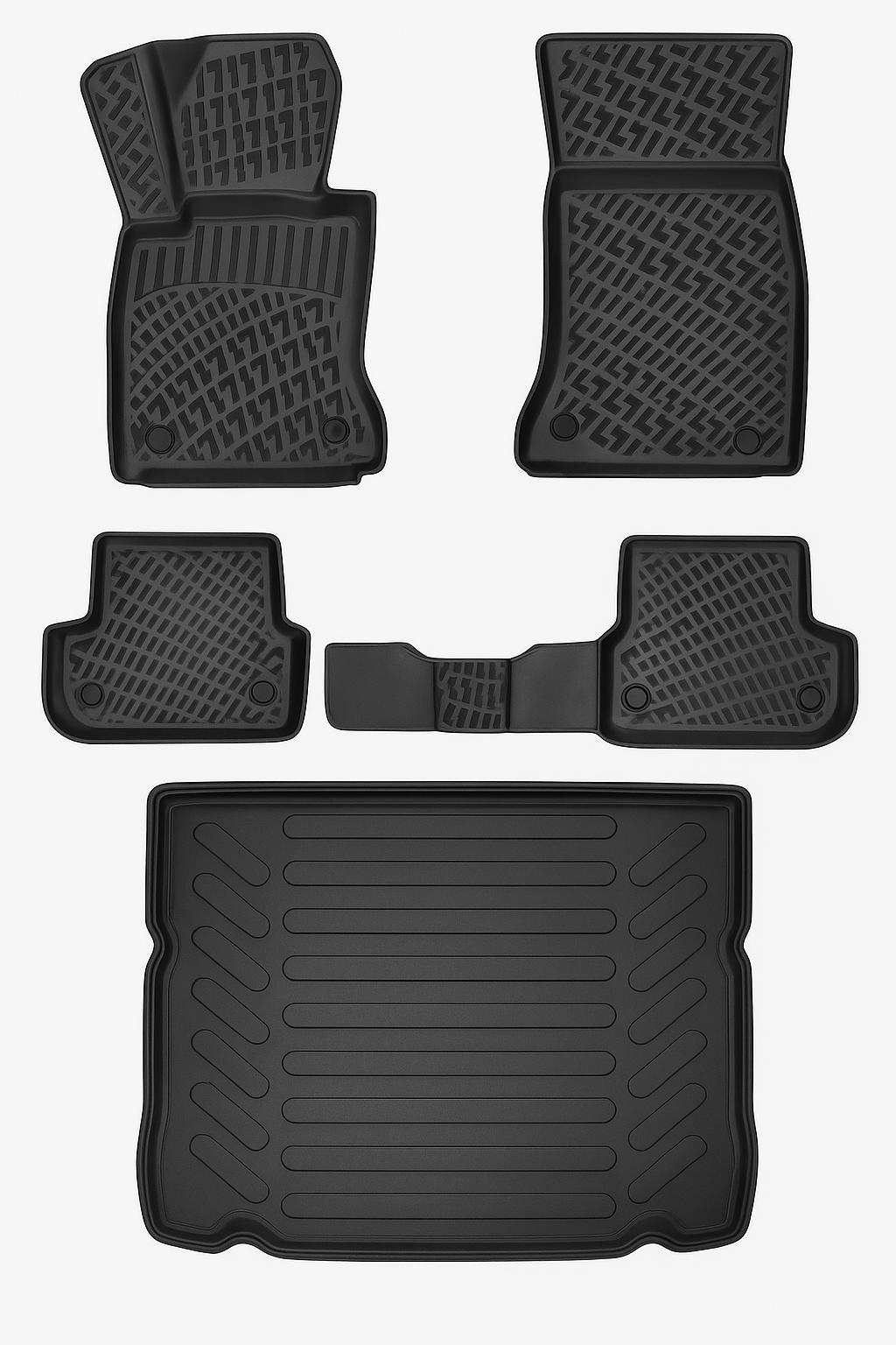 3D Auto Gummimatten & Kofferraumwanne Set für BMW 5 G30 Baujahr 2017-2023